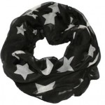 Køb billigt sort tubetørklæde med hvide stjerner 300.181