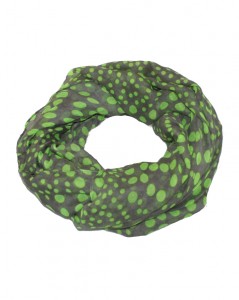 Grå tubetørklæder med neon grønne prikker online Smikka webshop