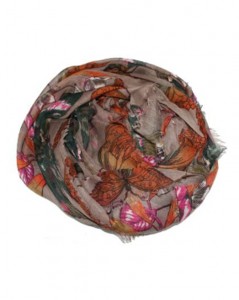 Sommerfugle tørklæde i brune og rosa farver i Smikka webshop