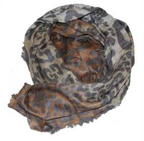 accessories med dyremotiver tørklæde med leopardprint
