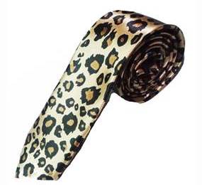 Brunt slips med leopardmønster billigt online